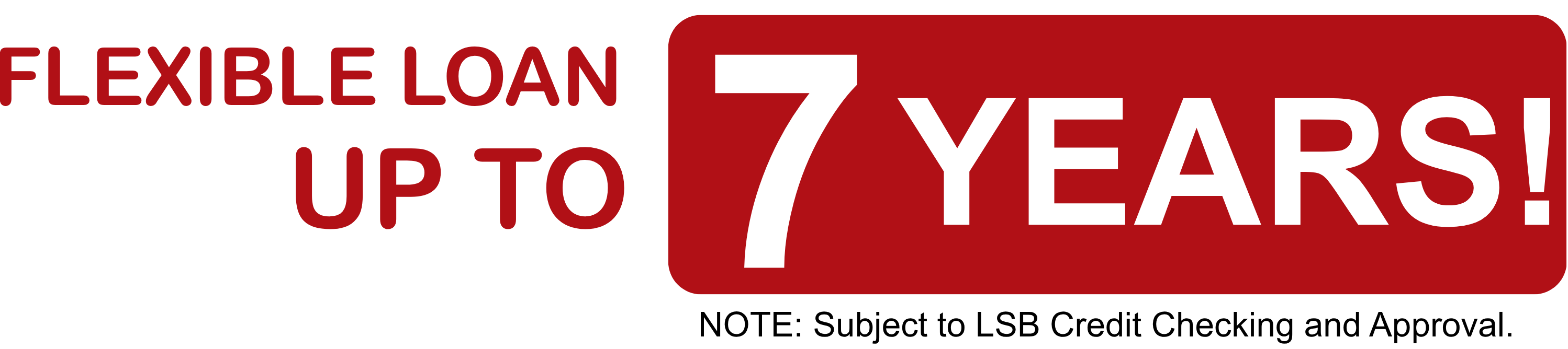 Flexible Loan up to 7 years