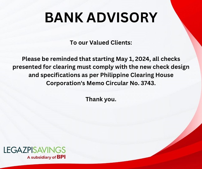 Legazpi Savings Bank Advisory