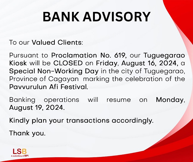 Legazpi Savings Bank Advisory