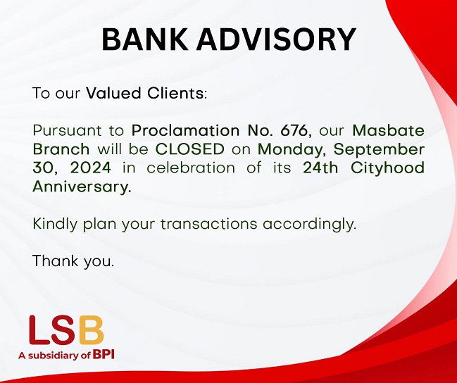 Legazpi Savings Bank Advisory