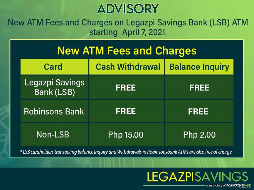 Legazpi Savings Bank Advisory